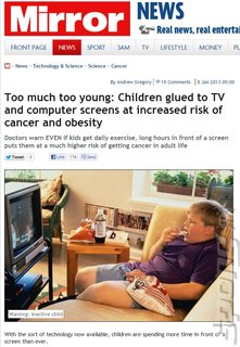 UK Tabloid Journalist Skews Video Game Kid's Cancer Warning UK Tabloid Journalist Skews Video Game Kid's Cancer Warning