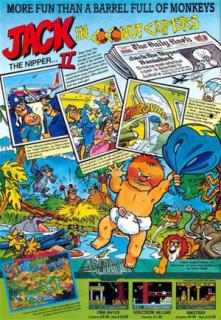 Jack the Nipper 2: Coconut Capers - C64 Cover & Box Art