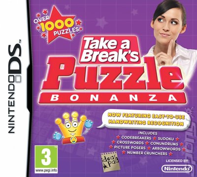 Take A Break's Puzzle Bonanza - DS/DSi Cover & Box Art