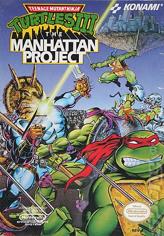 Teenage Mutant Ninja Turtles 3: The Manhattan Project - NES Cover & Box Art