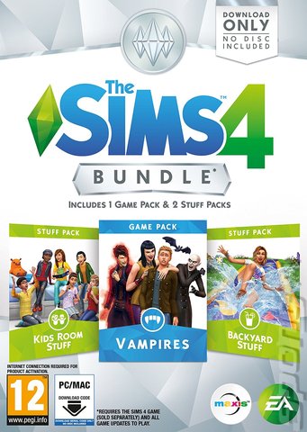 The Sims 4: Bundle (Kid's Room Stuff + Vampires & Backyard Stuff) - PC Cover & Box Art