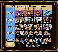 Heroes of Might and Magic 2: Succession Wars - Game Boy Color Screen