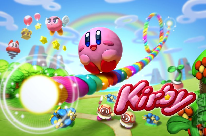 Kirby and the Rainbow Paintbrush - Wii U Artwork