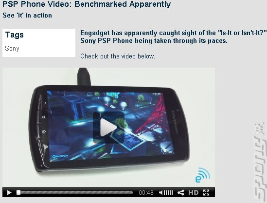 PSP Phone Video: Benchmarked Apparently News image