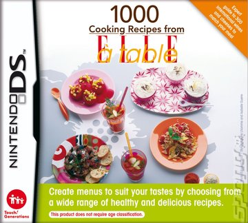 1000 Cooking Recipes - DS/DSi Cover & Box Art