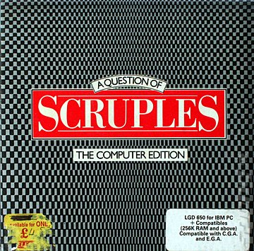 A Question of: Scruples - IBM PC Jr. Cover & Box Art