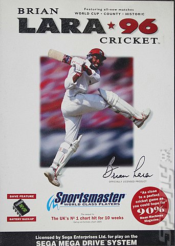 Brian Lara Cricket '96 - Sega Megadrive Cover & Box Art