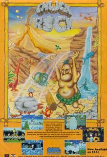 Chuck Rock - C64 Cover & Box Art