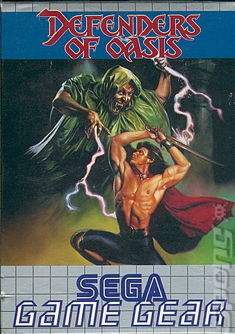 Defenders of Oasis - Game Gear Cover & Box Art