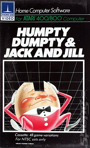 Humpty Dumpty & Jack and Jill - Atari 400/800/XL/XE Cover & Box Art