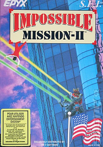 Impossible Mission II - NES Cover & Box Art