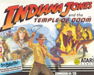 Indiana Jones and The Temple of Doom - C64 Cover & Box Art