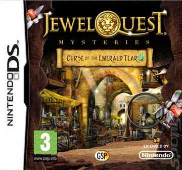 Jewel Quest Mysteries Curse of the Emerald Tear - DS/DSi Cover & Box Art