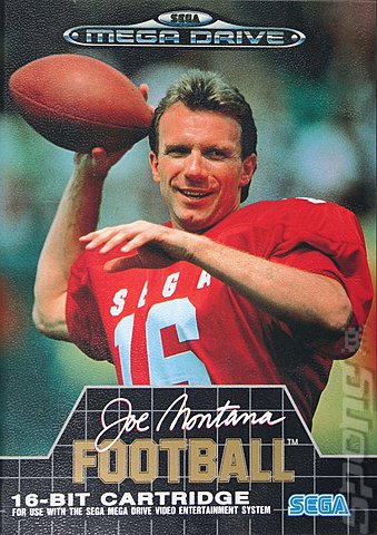 Joe Montana's NFL Football - Sega Megadrive Cover & Box Art
