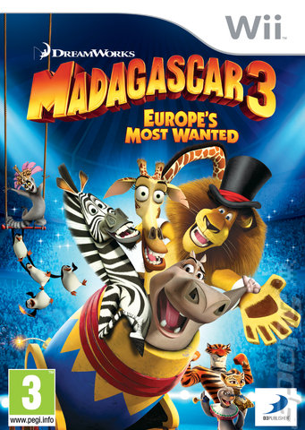 Madagascar 3: Europe's Most Wanted - Wii Cover & Box Art