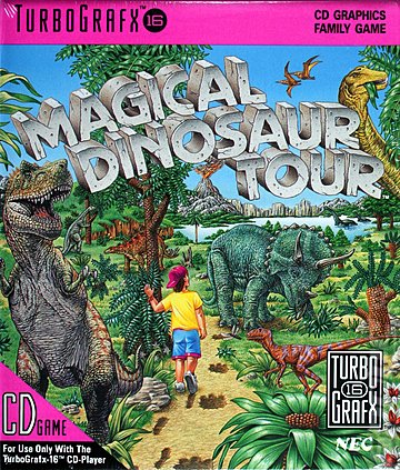 Magical Dinosaur Tour - NEC PC Engine Cover & Box Art