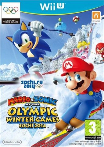 Mario & Sonic at the Sochi 2014 Olympic Winter Games - Wii U Cover & Box Art