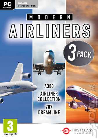 Modern Airliners: 3 Pack: A380, Airliner Collection, 787 Dreamline - PC Cover & Box Art