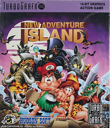 New Adventure Island - NEC PC Engine Cover & Box Art
