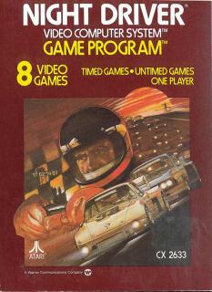 Night Driver - Atari 2600/VCS Cover & Box Art