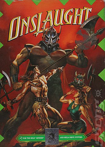 Onslaught - Sega Megadrive Cover & Box Art