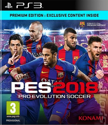 PES 2018 - PS3 Cover & Box Art