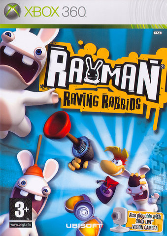Rayman Raving Rabbids - Xbox 360 Cover & Box Art