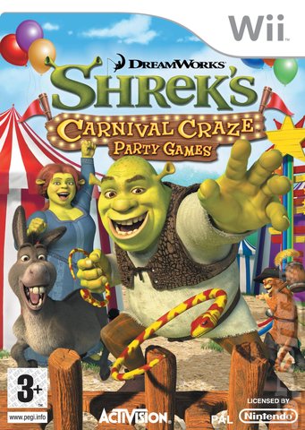 Shrek's Carnival Craze - Wii Cover & Box Art