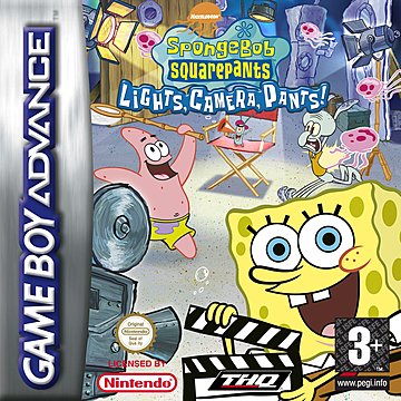 SpongeBob Squarepants: Lights, Camera, Pants! - GBA Cover & Box Art
