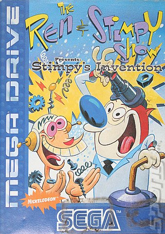 The Ren and Stimpy Show Presents: Stimpy's Invention - Sega Megadrive Cover & Box Art
