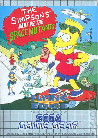 The Simpsons: Bart Vs. the Space Mutants - Game Gear Cover & Box Art