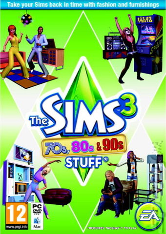 The Sims 3: 70s, 80s, & 90s Stuff Pack - Mac Cover & Box Art