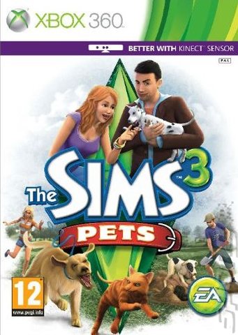 The Sims 3: Pets - Xbox 360 Cover & Box Art