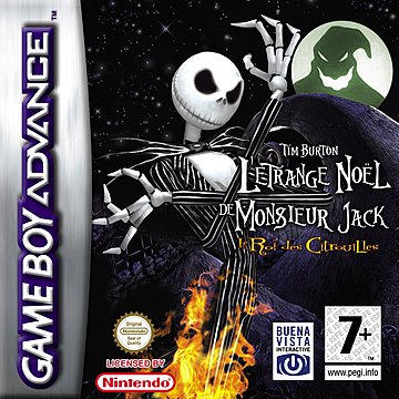 Tim Burton's The Nightmare Before Christmas: The Pumpkin King - GBA Cover & Box Art