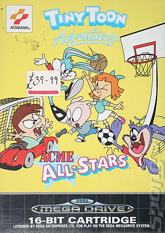 Tiny Toon Adventures: Acme All-Stars - Sega Megadrive Cover & Box Art