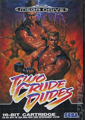 Two Crude Dudes - Sega Megadrive Cover & Box Art