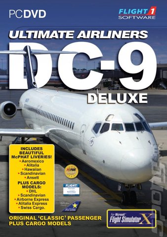 Ultimate Airliners DC-9 Deluxe - PC Cover & Box Art