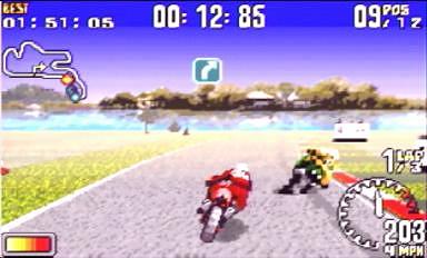 2 Games in 1: GT Advance 3: Pro Concept Racing + MotoGP Ultimate Racing Technology - GBA Screen
