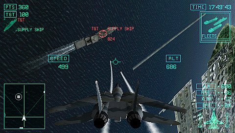 Ace Combat X: Skies of Deception - PSP Screen