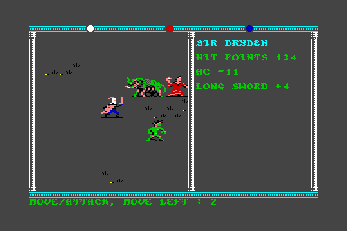 Advanced Dungeons and Dragons: Death Knights of Krynn - C64 Screen