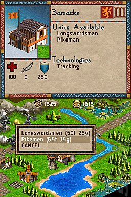 Age of Empires: The Age of Kings - DS/DSi Screen