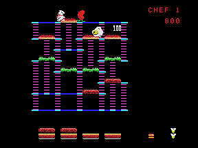 Burgertime - Colecovision Screen