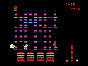 Burgertime - Colecovision Screen