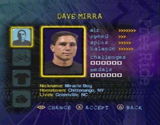 Dave Mirra Freestyle BMX - PlayStation Screen