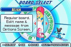 Disney Sports Snowboarding - GBA Screen