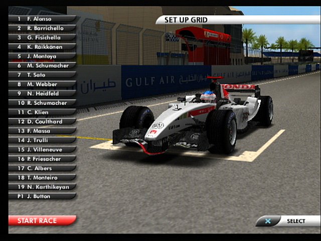 F1 05 - PS2 Screen