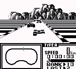 F1 Race - Game Boy Screen