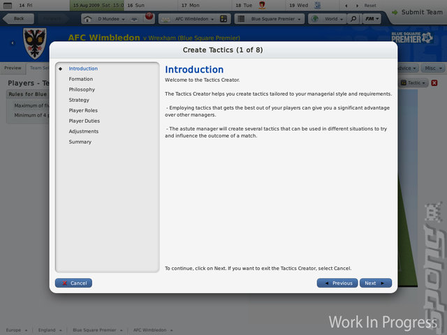 Football Manager 2010 - PC Screen