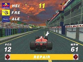 Formula One Arcade - PlayStation Screen