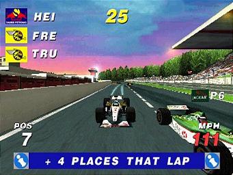 Formula One Arcade - PlayStation Screen